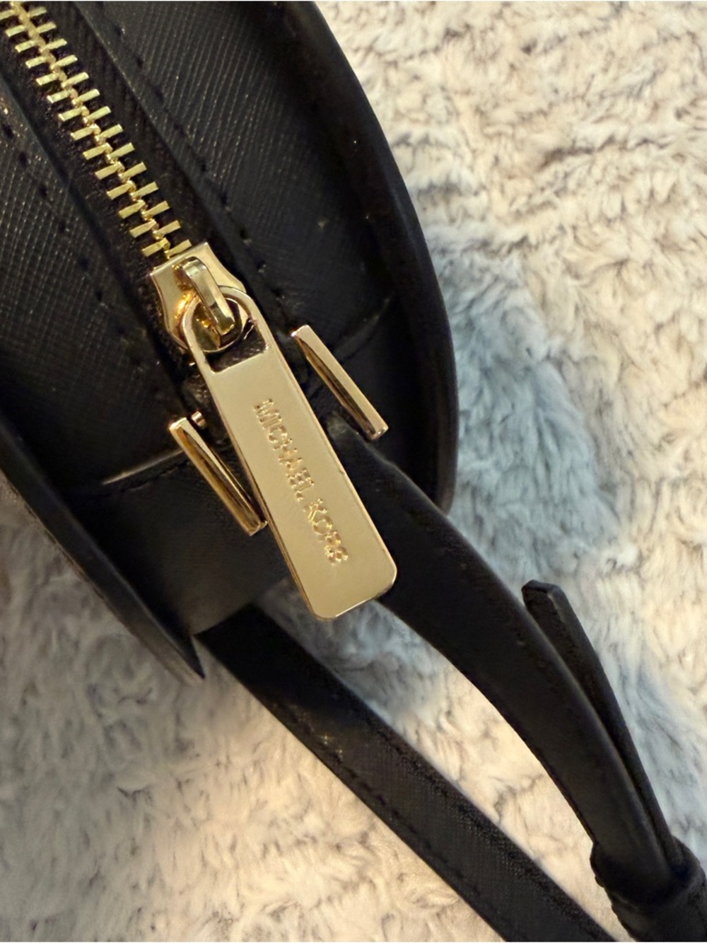 Michael Kors Black Saffiano Oval Crossbody with Gold Hardware - Picture 8 of 8